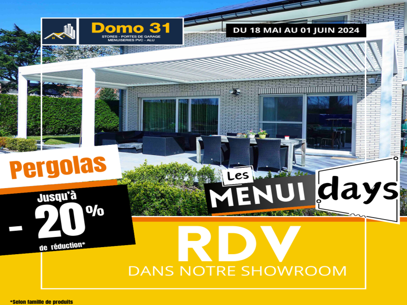 Menui'Days / Offre promotionnelle sur les pergolas !