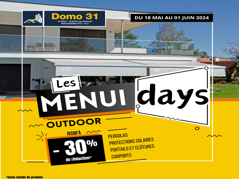 Offre promotionnelle Menui'Days jusqu'à -30% !