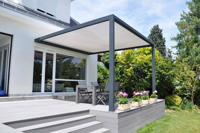 Pergola à toile enroulable 